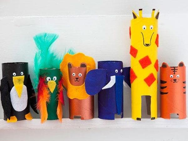 Upcycling - dieren maken uit wc-rolletjes