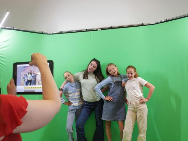 Foto's maken met een green-screen in de bibliotheek